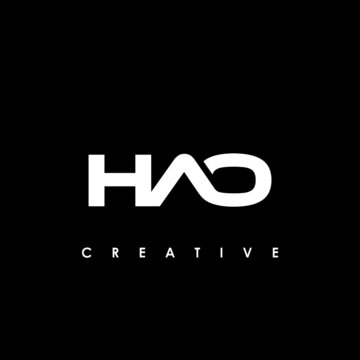 HAO Letter Initial Logo Design Template Vector Illustration