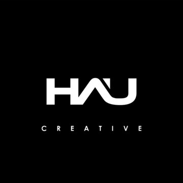 HAU Letter Initial Logo Design Template Vector Illustration