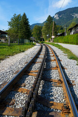 Fototapeta na wymiar Strecke der Schafbergbahn, Sankt Wolfgang am Wolfgangsee, Austria