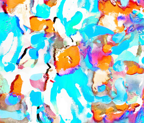 Fototapeta na wymiar Abstract multicolor dynamic background with creative splashes and shabby brush strokes effect.