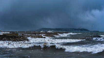 Pier in the storm