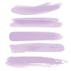 Purple watercolor brush strokes.