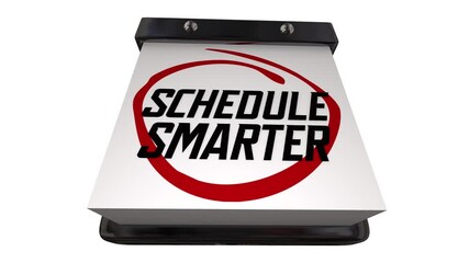 Schedule Smarter Calendar Plan Your Day Meetings Appointments Date 3d Animation