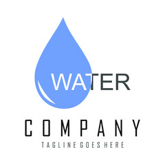 water drop design with water sentence next to it