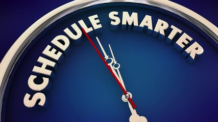 Schedule Smarter Manage Your Time Jobs Tasks Clock 3d Animation