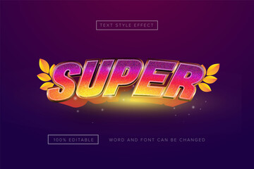 Super Rainbow style text effect editable premium free download
