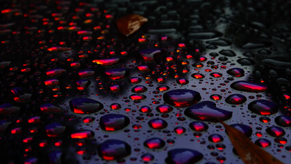 water droplets on glass