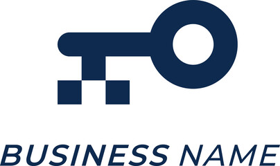 design logo creative key lock and square