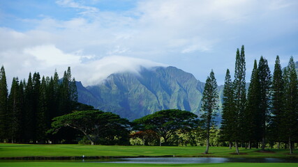 Kauai Mountains in Princeville Hawaii