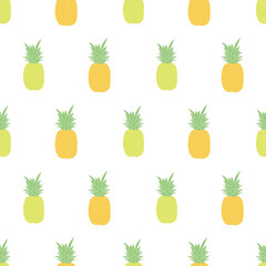 Seamless childish pattern with colorful pineapple vector background. Creative fruits texture for fabric,
wrapping, textile, wallpaper, apparel. Surface pattern design.