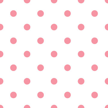 Seamless childish pattern with pink dots vector background. Creative fruits texture for fabric,
wrapping, textile, wallpaper, apparel. Surface pattern design.