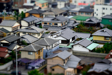 Fototapeta premium ミニチュア風の住宅
