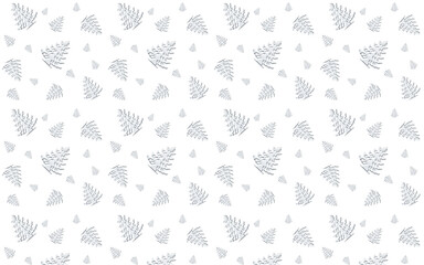 seamless pattern gray trees on white background