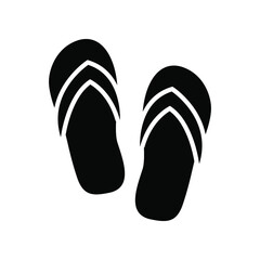 Sandals vector icon on white background