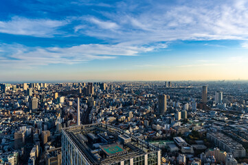 Fototapeta na wymiar 東京都渋谷区から見た東京の都市景観