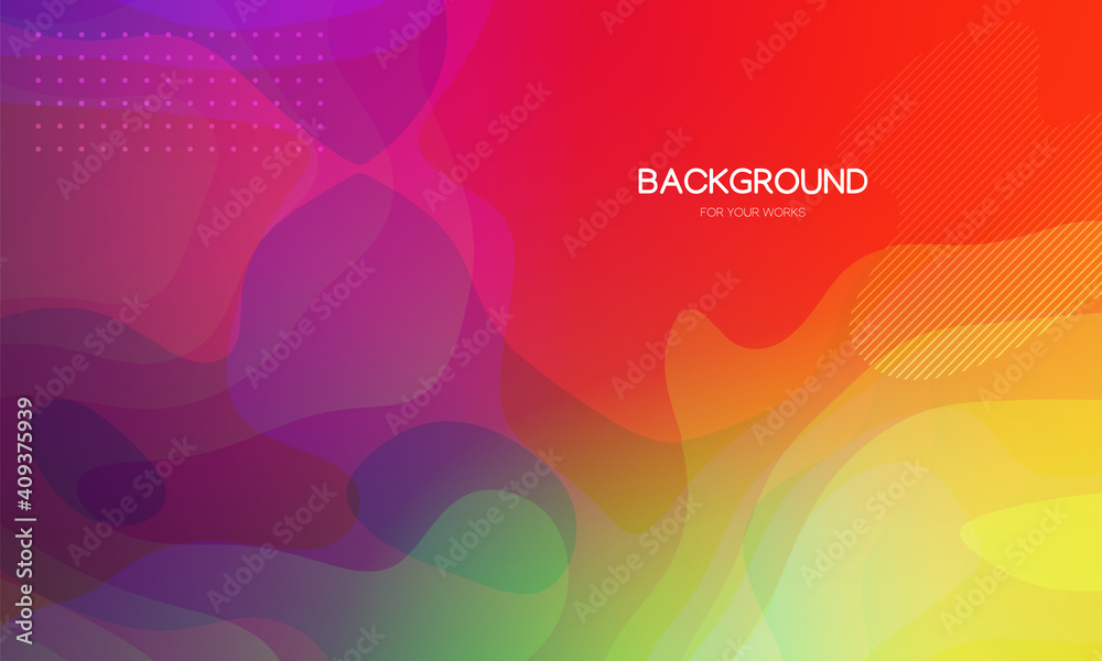Aufkleber Abstract background vector illustration. Colorful gradient with geometric shapes composition.