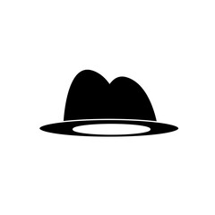 hat vector icon on white isolated background.