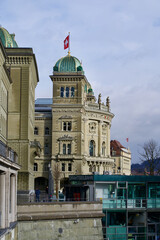 Federal Palace  (German Bundeshaus) of Switzerland, Bern, Switzerland, residence of the Swiss government.
