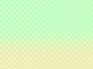 パステルグリーンからパステルイエローのグラデーション－市松模様入り