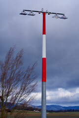 Obraz premium Spot light at military airport of Payern, Switzerland.