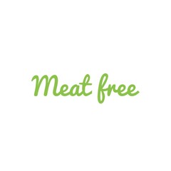 ''Meat free'' Lettering