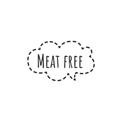 ''Meat free'' Lettering