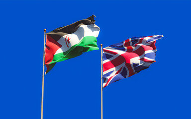 Flags of Sahrawi and UK British.