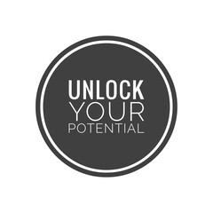 ''Unlock your potential'' Lettering