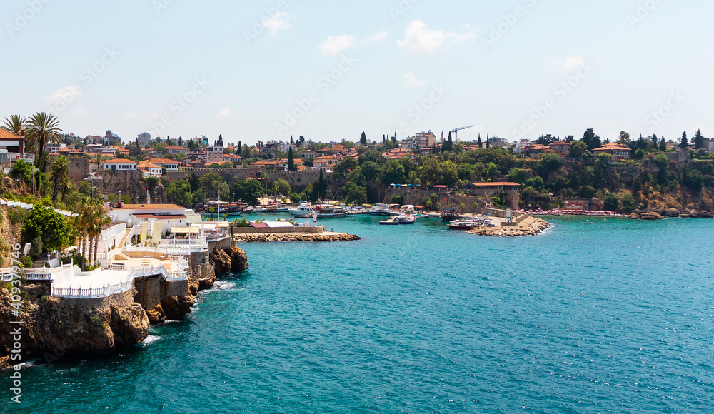 Wall mural the old town of kaleici in antalya, turkey.(old city marina)