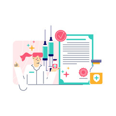 The safety of medical vaccinations is guaranteed by doctors