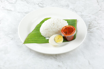 a plate of Nasi Lemak
