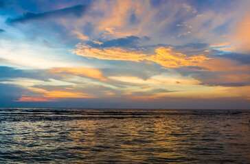 Sunset on the Indian ocean Sri Lanka Hikkaduwa