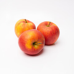 apples on a white background with a shadow