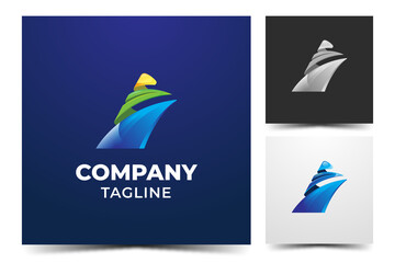 Abstract Colorful Triangle Logo