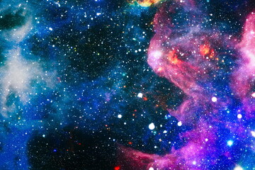 Planet earth and star over milky way background,Blue planet for wallpaper. Green planet or Globe on...