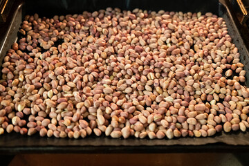 Roasted peanuts in the oven