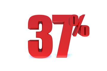 37 Percent off 3d Sign on White Background, Special Offer 37% Discount Tag, Sale Up to 37 Percent Off,big offer, Sale, Special Offer Label, Sticker, Tag, Banner, Advertising, offer. 