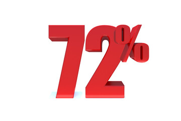 72 Percent off 3d Sign on White Background, Special Offer 72% Discount Tag, Sale Up to 72 Percent Off,big offer, Sale, Special Offer Label, Sticker, Tag, Banner, Advertising, offer. 