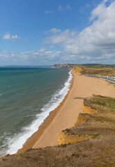 Jurassic coast beach Freshwater Dorset England UK near West Bay