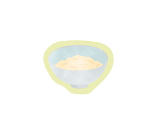 免疫力を高める食材／糖質制限／栄養食／水彩／玄米