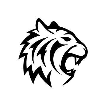 new vector tiger head logo symbol company icon design illustration