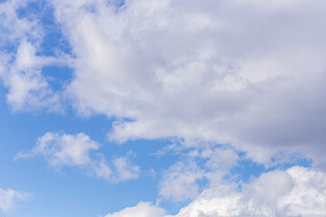 Naklejka na ściany i meble Blue sky with nice clouds in Turkey.
