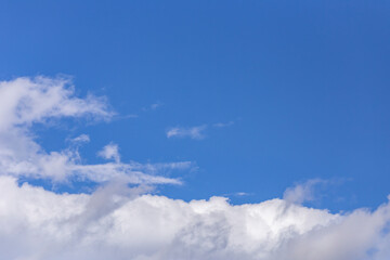 Blue sky with nice clouds in Turkey.