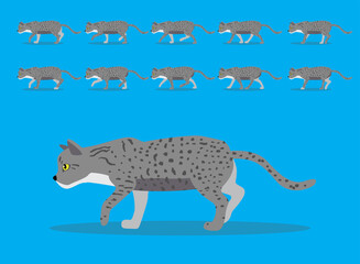 Animal Animation Sequence Egyptian Mau Cat Cartoon Vector