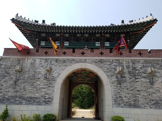 Fototapeta premium K-드라마 세트장 한국의 사극 드라마 배경 지역 