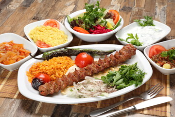 Turkish kebab famous adana kebab