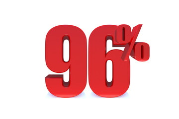 96 Percent off 3d Sign on White Background, Special Offer 96% Discount Tag, Sale Up to 96 Percent Off,big offer, Sale, Special Offer Label, Sticker, Tag, Banner, Advertising, offer. 