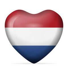 Obraz premium Heart Netherlands flag