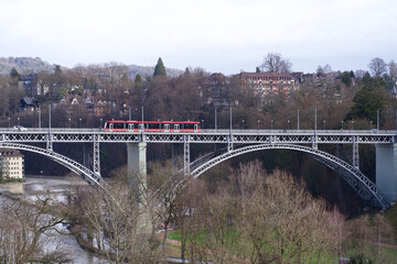 Bridge over river Aare at Bern, capital of Switzerland.