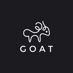 Creative luxury goat logo icon design vector